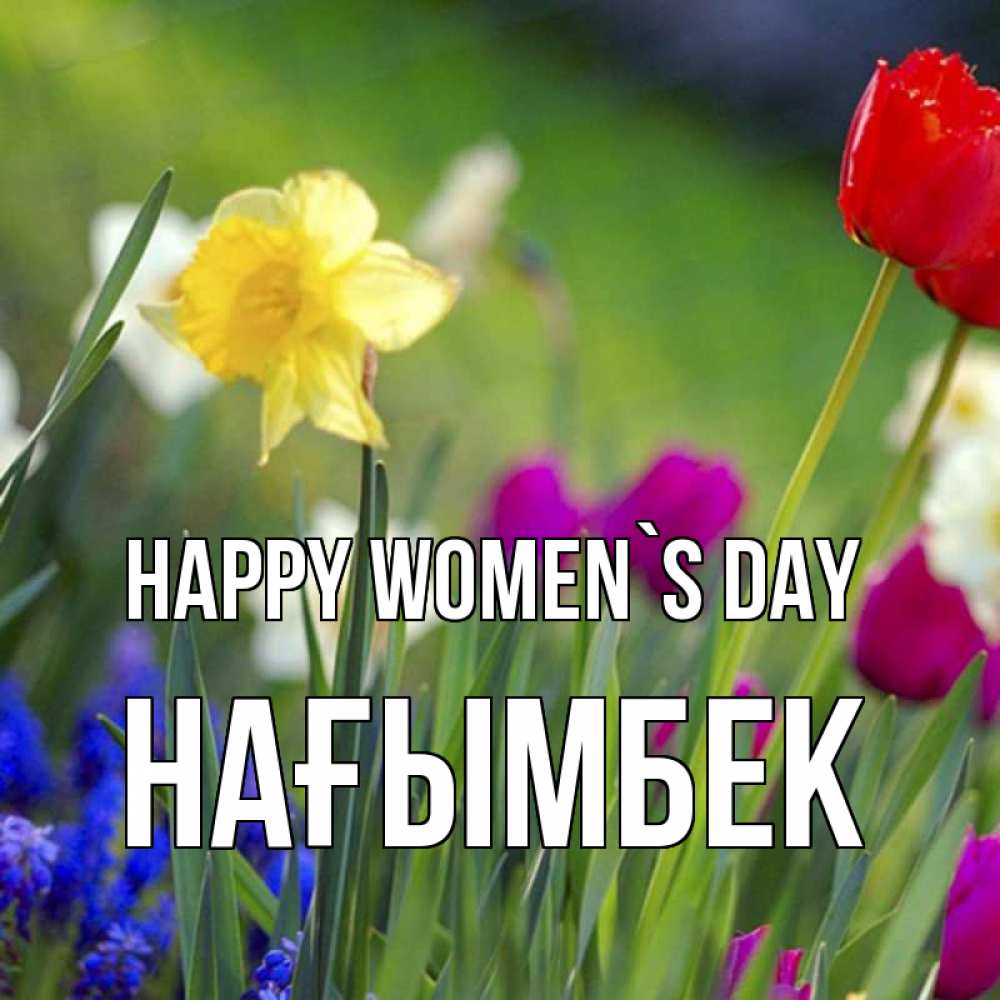 Greetings card с именем, НАҒЫМБЕК happy women`s day международный женский день 3 Greetings with text for free download 